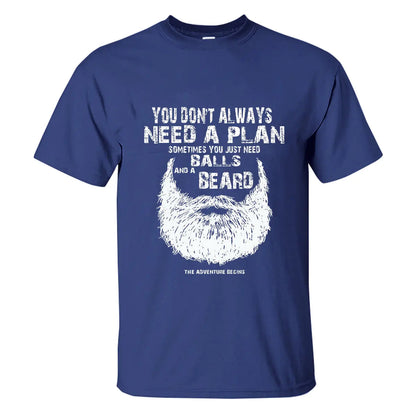 Viking You Don't Always Need A Plan Printed Men's T-shirt