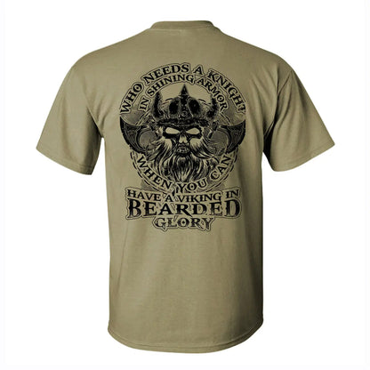 Viking Who Needs A Knight In Shining Armor Printed Men's T-shirt