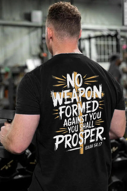 No Weapon Formed Against You Printed Men's T-shirt