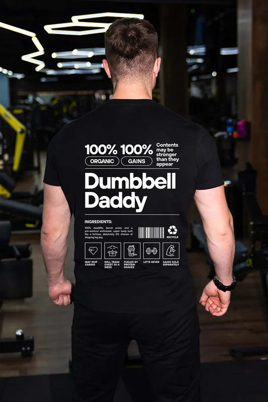 Dumbbell Daddy Printed Men's T-shirt