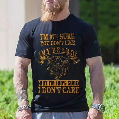 Viking I'm 97% Sure You Don't Like My Beard Printed Men's T-shirt