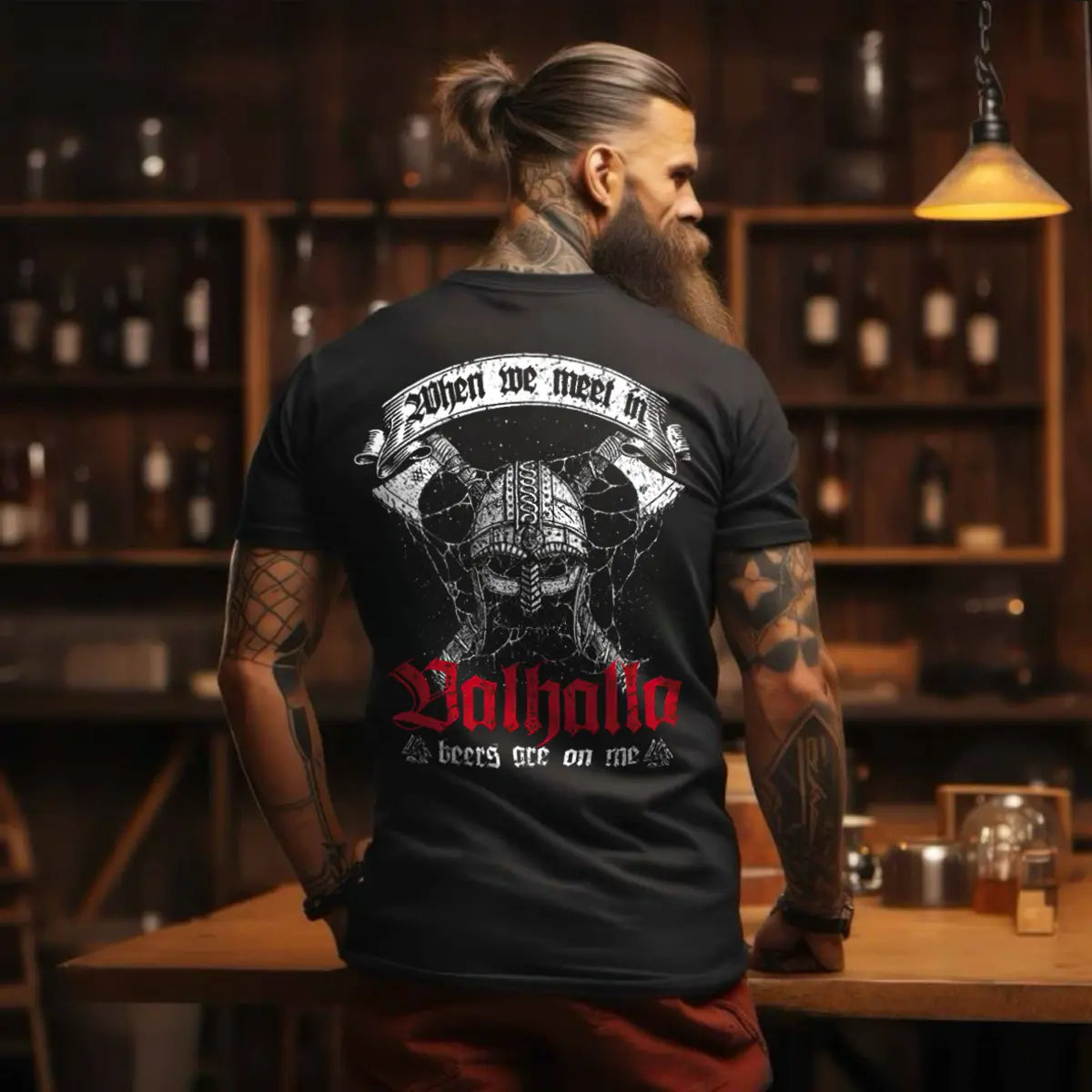 Viking When Me Meet In Holhollo Printed Men's T-shirt