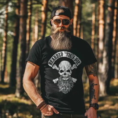 Viking Bearded Till I Die Printed Men's T-shirt