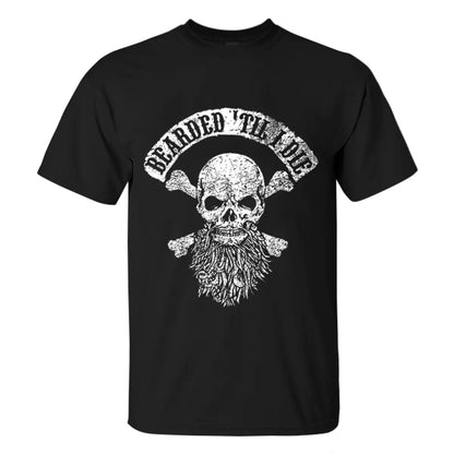 Viking Bearded Till I Die Printed Men's T-shirt