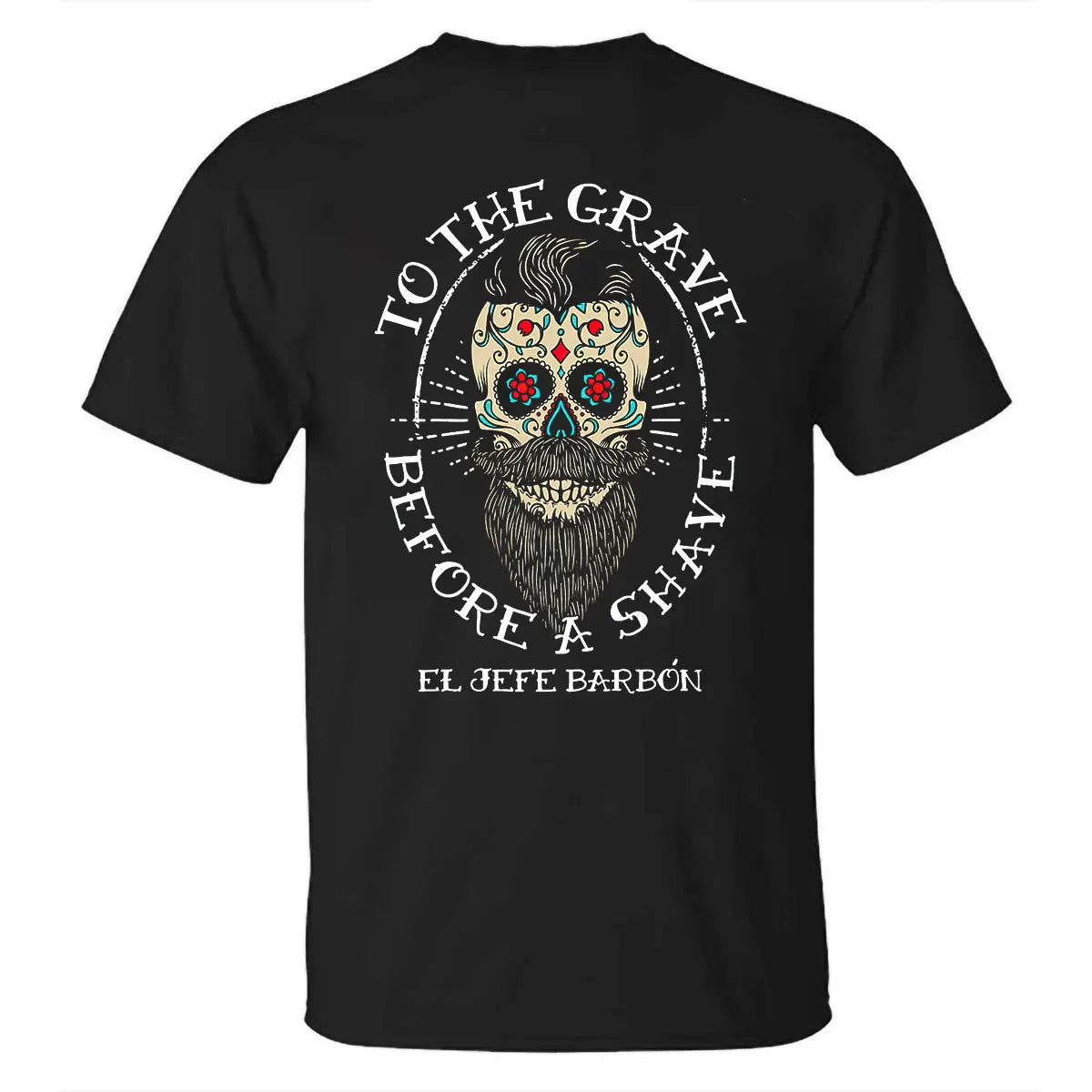 Viking To The Grave Before A Shave Printed Men's T-shirt