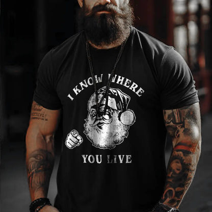 Viking I Know Where You Live Printed Men's T-shirt