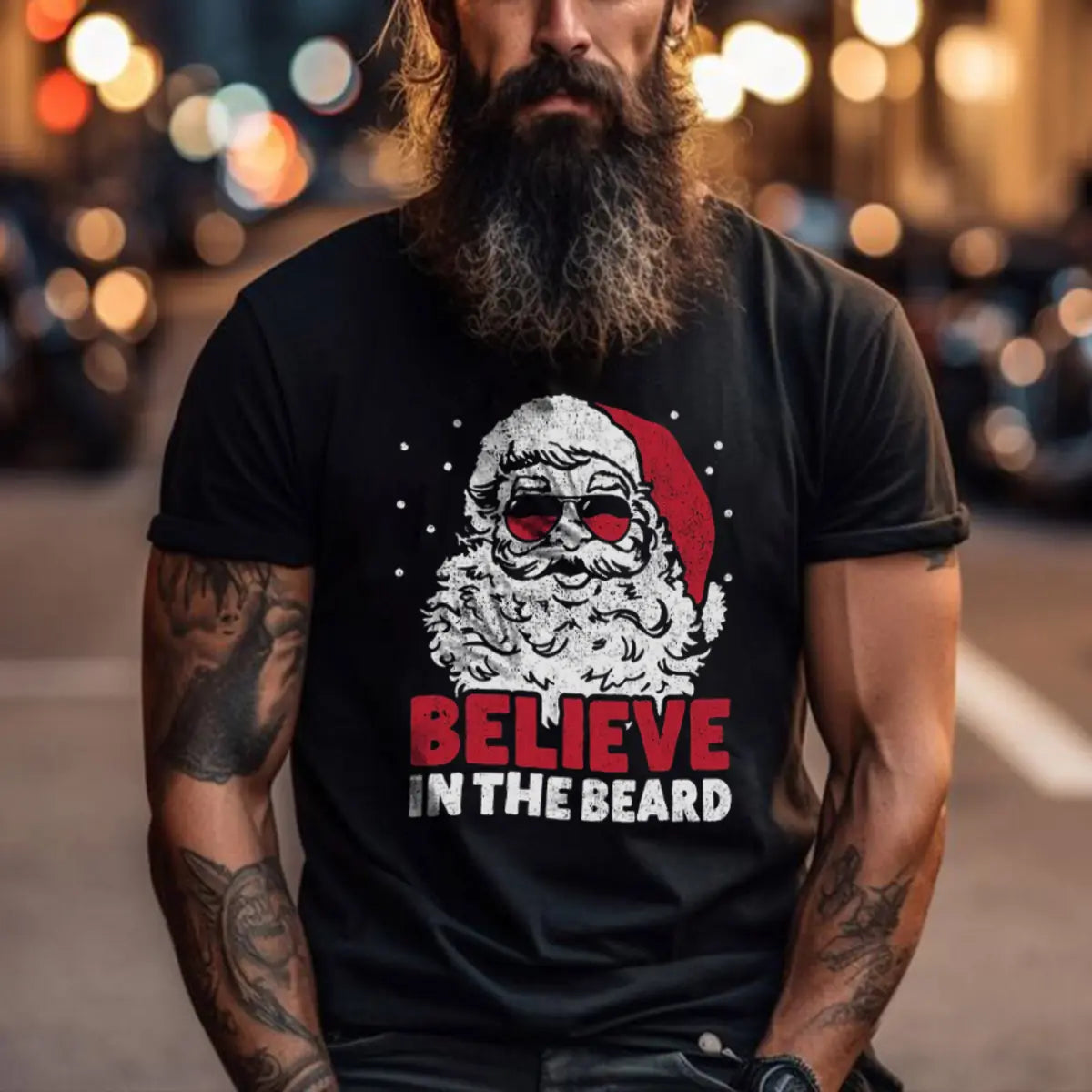 Viking Believe In The Beard Printed Men's T-shirt