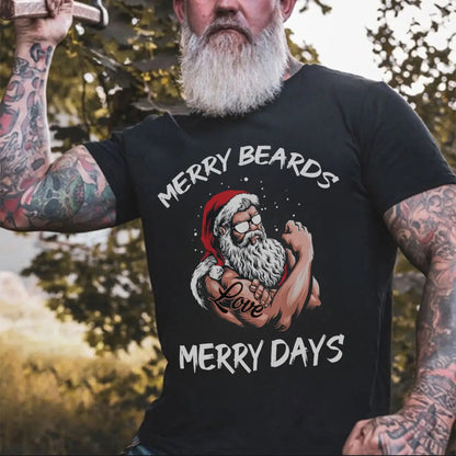 Viking Merry Beards Merry Days Printed Men's T-shirt