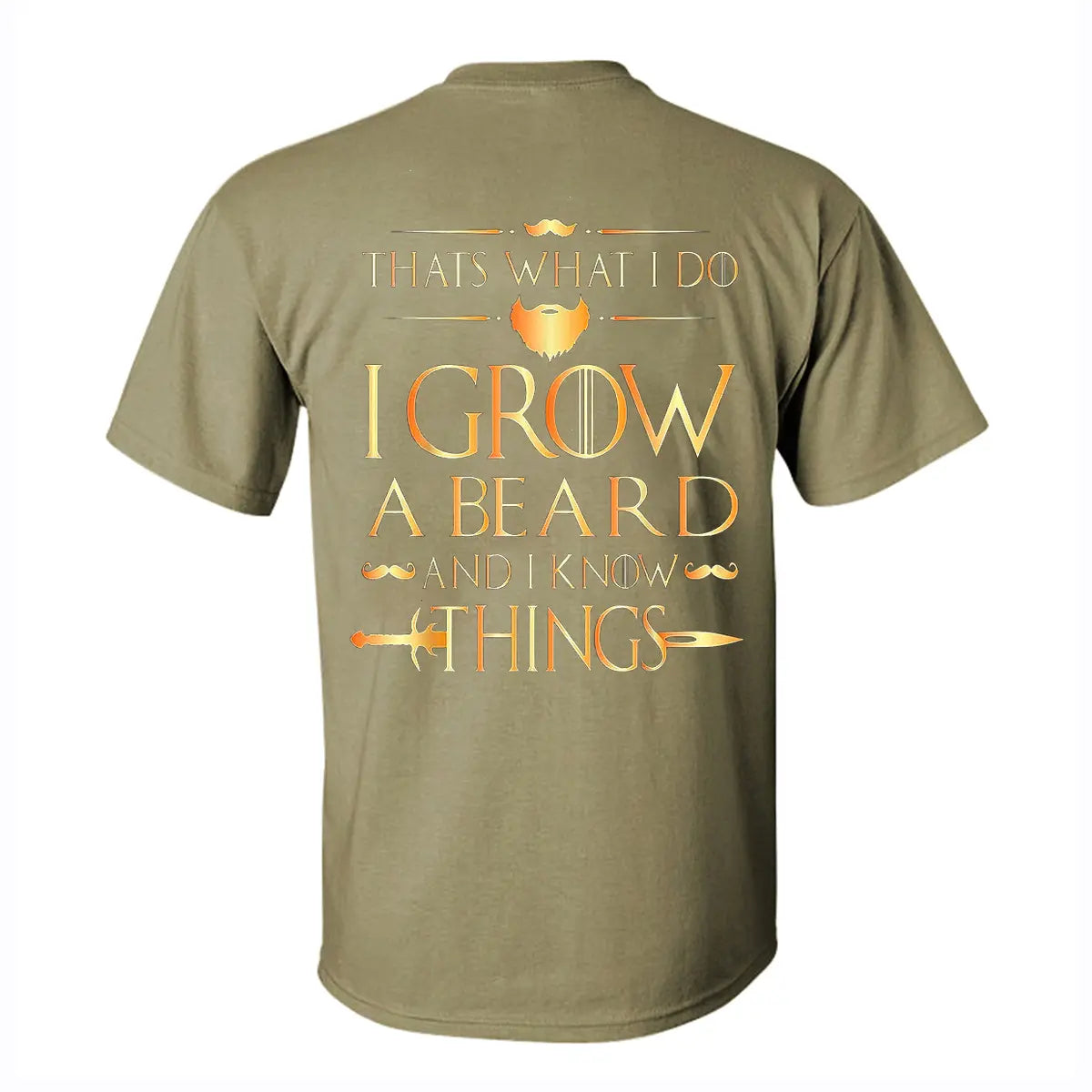 Viking Thats What I Do I Grow A Beard And I Know Things Printed Men's T-shirt