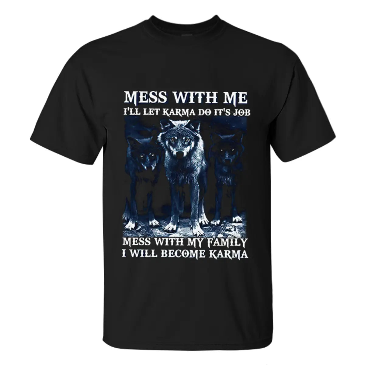 Viking Mess With Me I'll Let Karma Do It's Job Printed Men's T-shirt