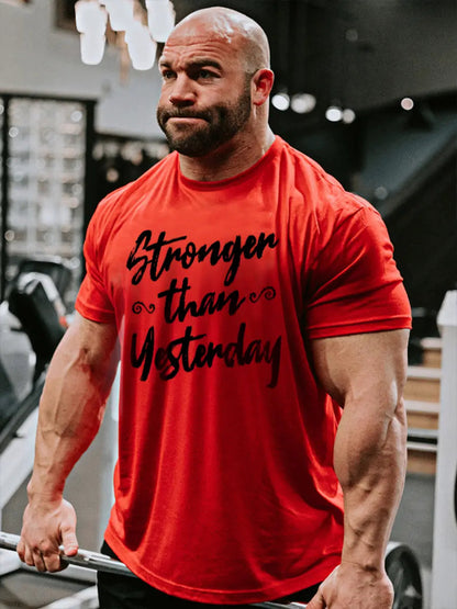 Stronger Than Yesterday Printed Men's T-shirt