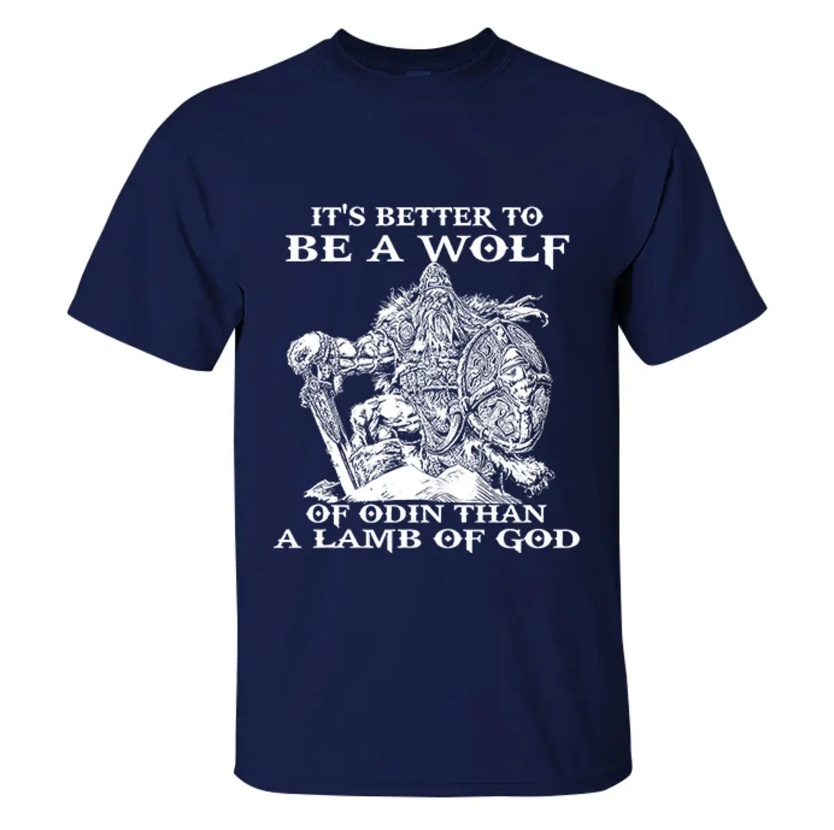 Viking It's Better To Be A Wolf Printed Men's T-shirt