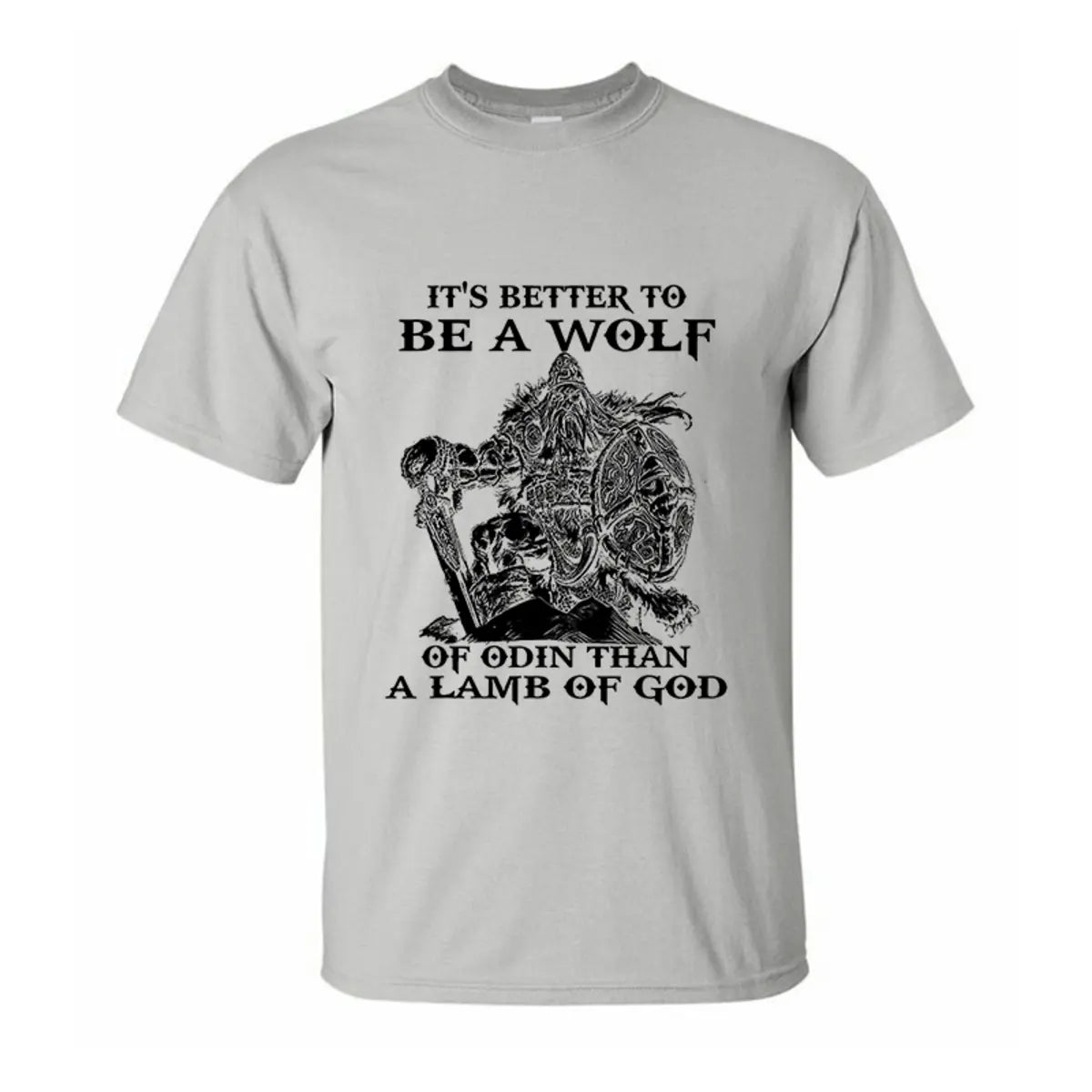 Viking It's Better To Be A Wolf Printed Men's T-shirt