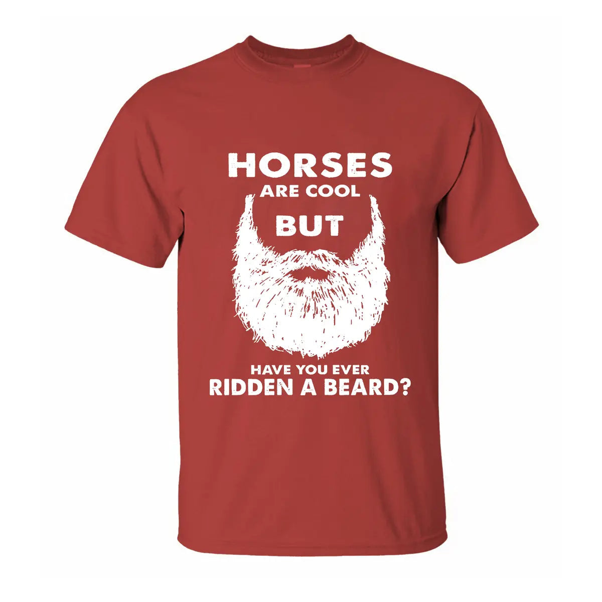 Viking Horses Are Cool But Have You Ever Ridden A Beard Printed Men's T-shirt