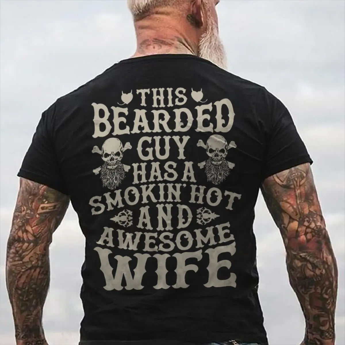 Viking This Bearded Guy Has A Smokin' Hot And Awesome Wife Printed Men's T-shirt