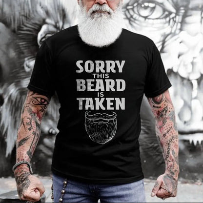 Viking Sorry This Beard Is Taken Printed Men's T-shirt