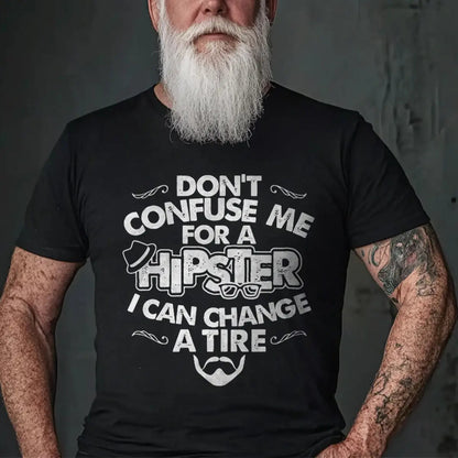 Viking Don't Confuse Me For A Hipster Printed Men's T-shirt