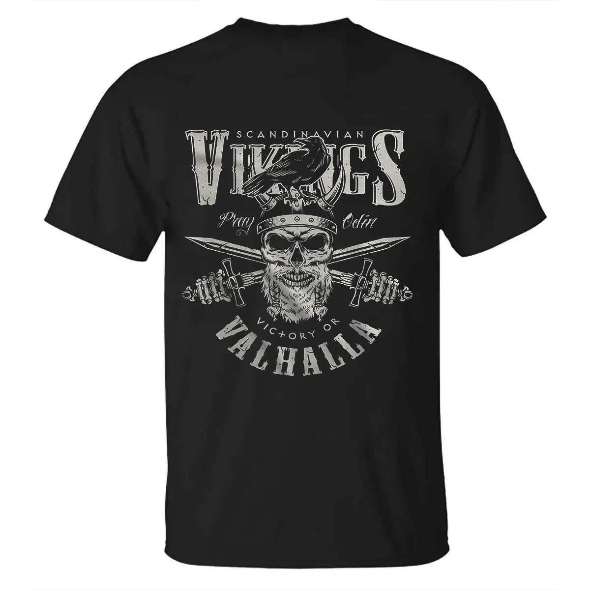 Viking Victory Or Valhalla Printed Men's T-shirt