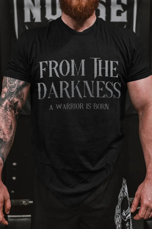 From The Darkness A Warrior Is Born Printed Men's T-shirt