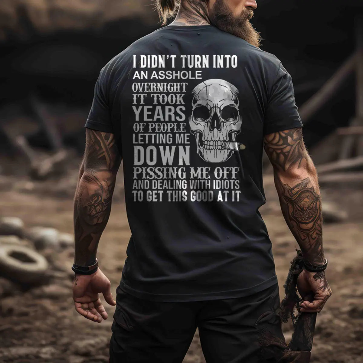 Viking I Didn't Turn into an Asshole Overnight Printed Men's T-shirt