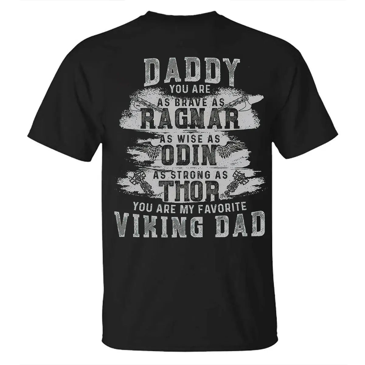 Viking Daddy Ragnar Odin Thor Viking Dad Printed Men's T-shirt