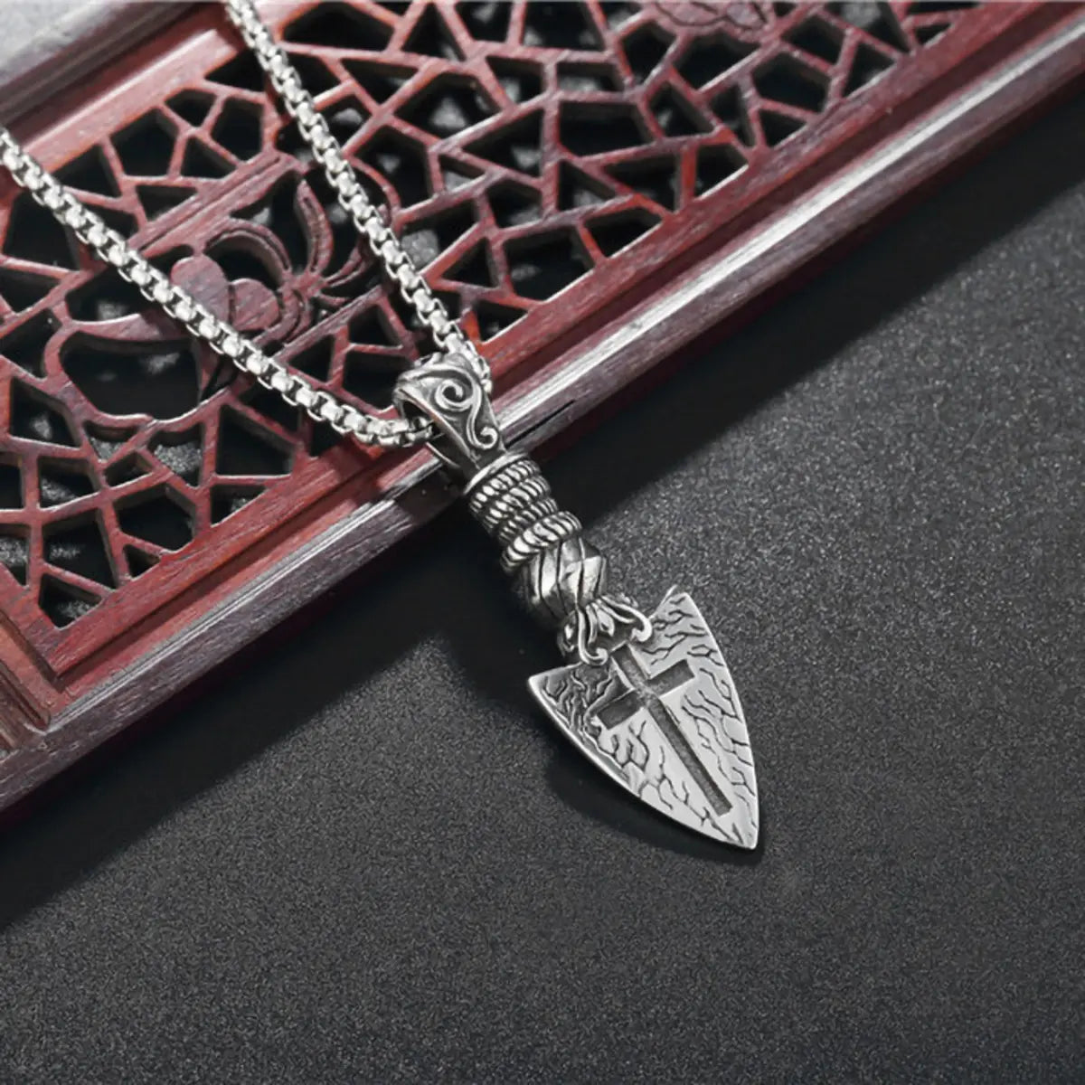 Holy Lance Spearhead Cross of Destiny Pendant Necklace