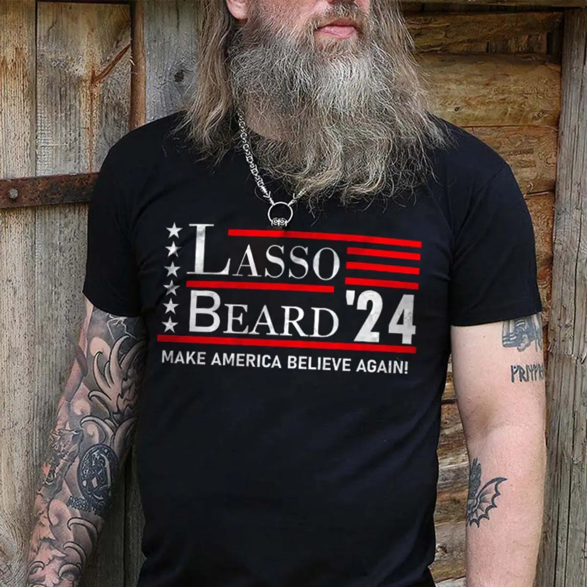 Viking Lasso Beard Printed Men's T-shirt