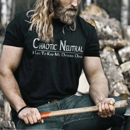 Viking Chaotic Neutral Printed Men's T-shirt