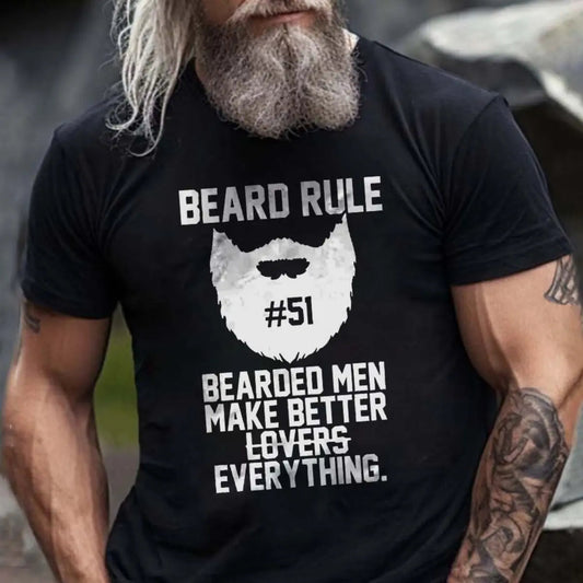 Viking Beard Rule Printed Men's T-shirt