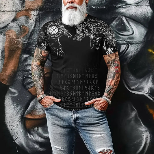 Viking Symbol Printed Men's T-shirt