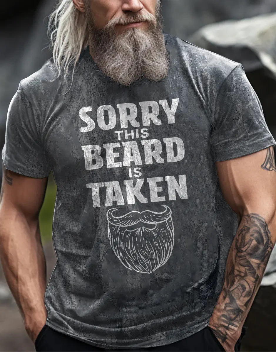 Viking Sorry This Beard Is Taken Printed Men's T-shirt