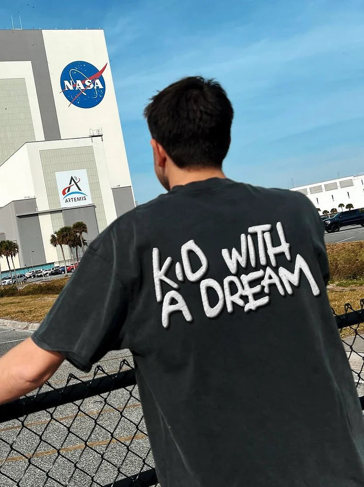 Kid With A Dream Print Men's T-shirt