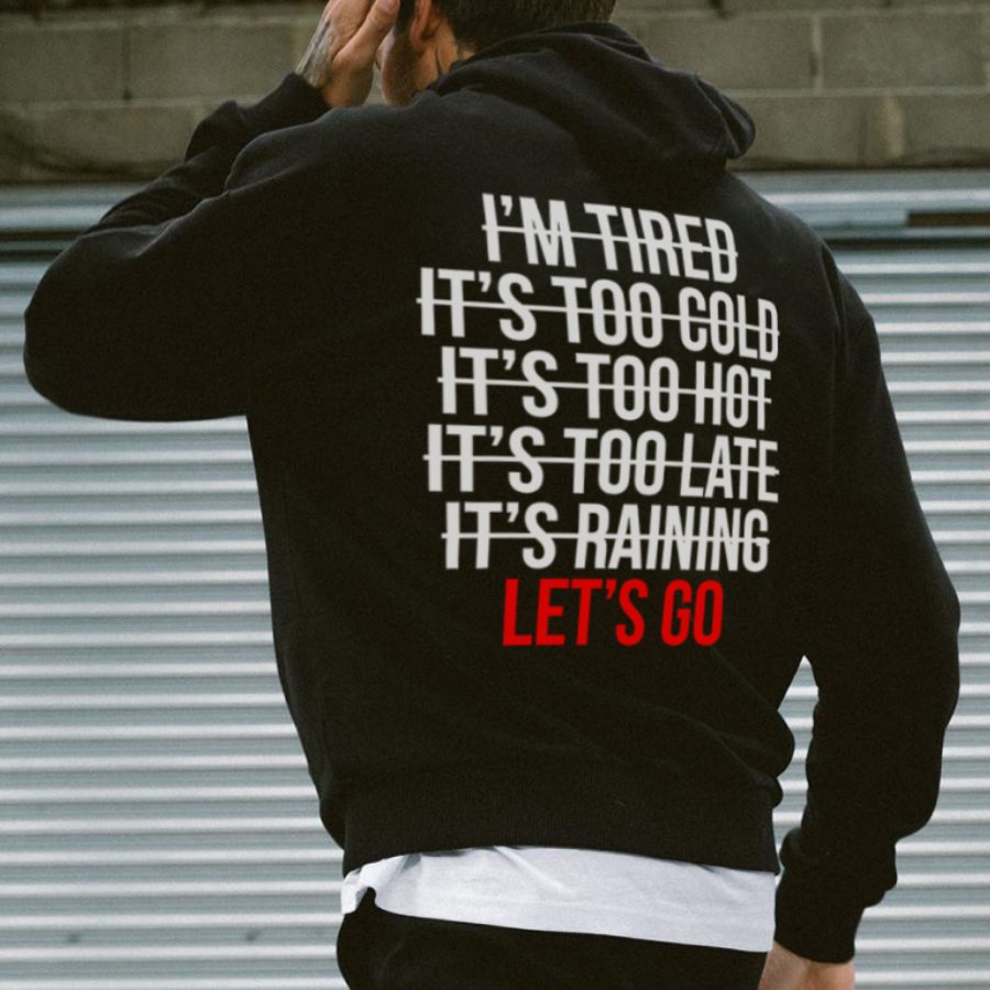 Let's Go Printed Casual Hoodie