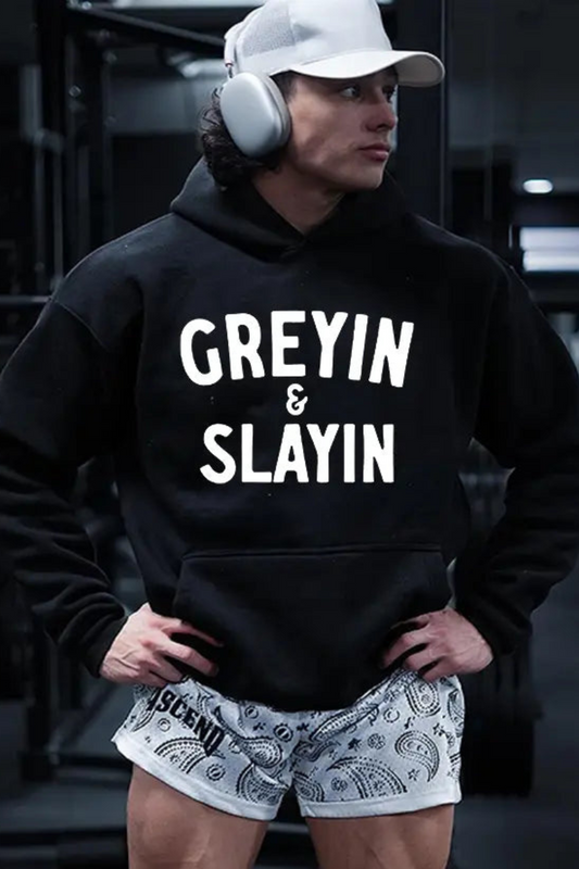 Greyin & Slayin Printed Men's Hoodie