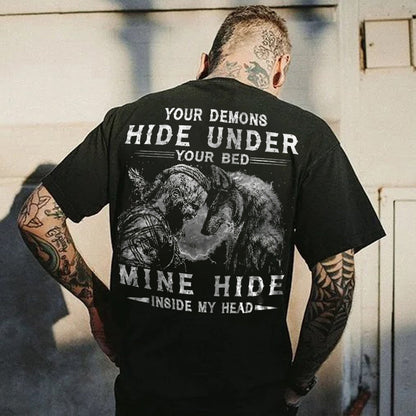 Viking Your Demons Hide Under You Bed T-shirt