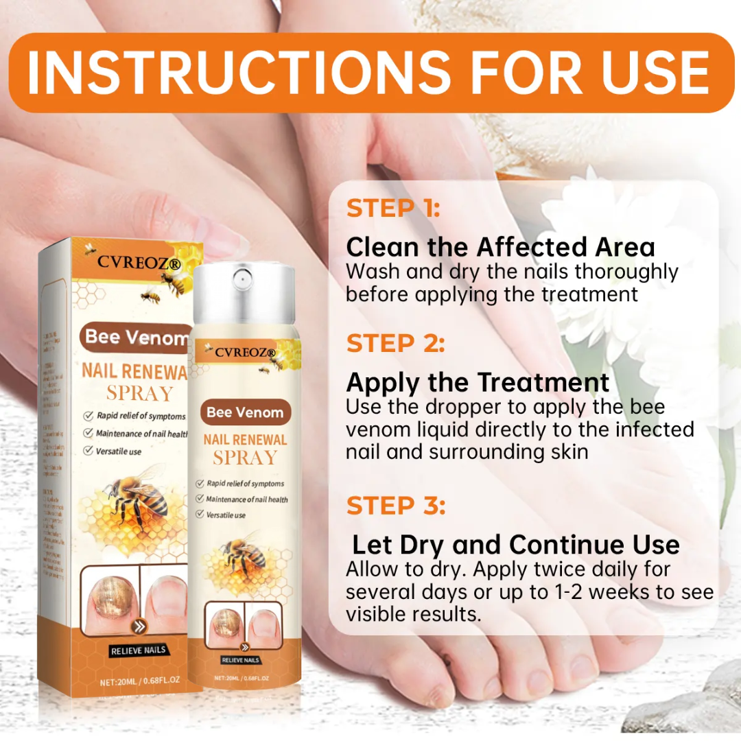 Cvreoz® Bee Venom Nail Renewal Spray - LIMITED-TIME OFFER | Bring out your best self-confidence!💕